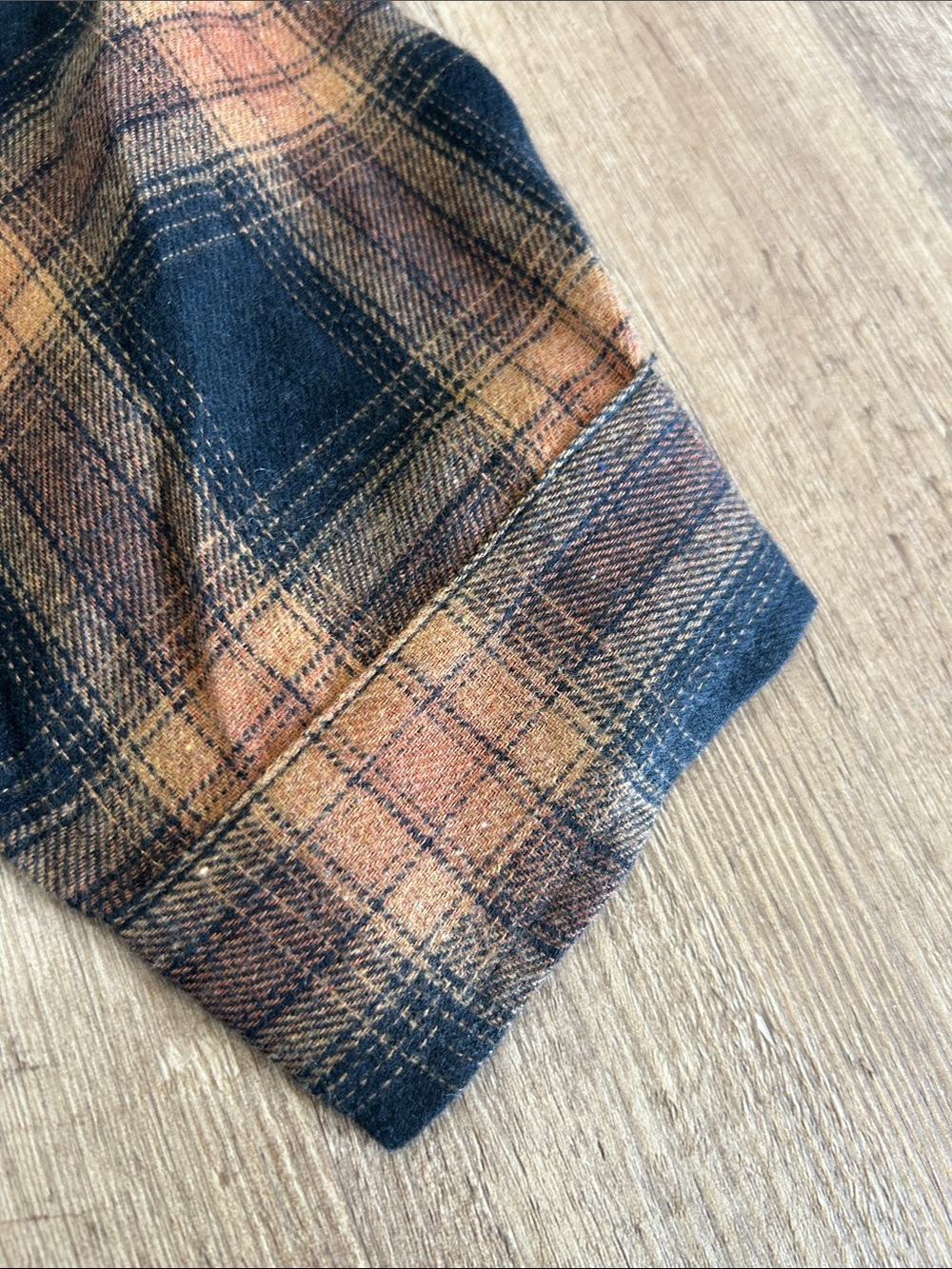 Women’s  Plaid Flannel Shirt - Black and brown - Picture 6 of 8